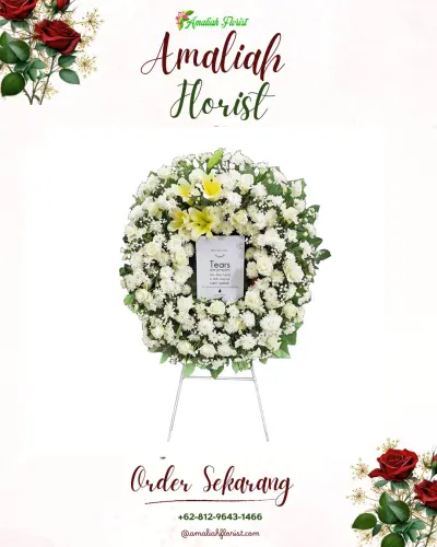 Krans Bunga Duka Cita di Rumah Duka Gpib Martadinata